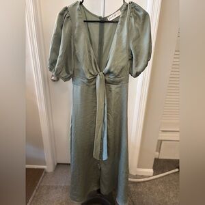 MIDI petal and pup dress